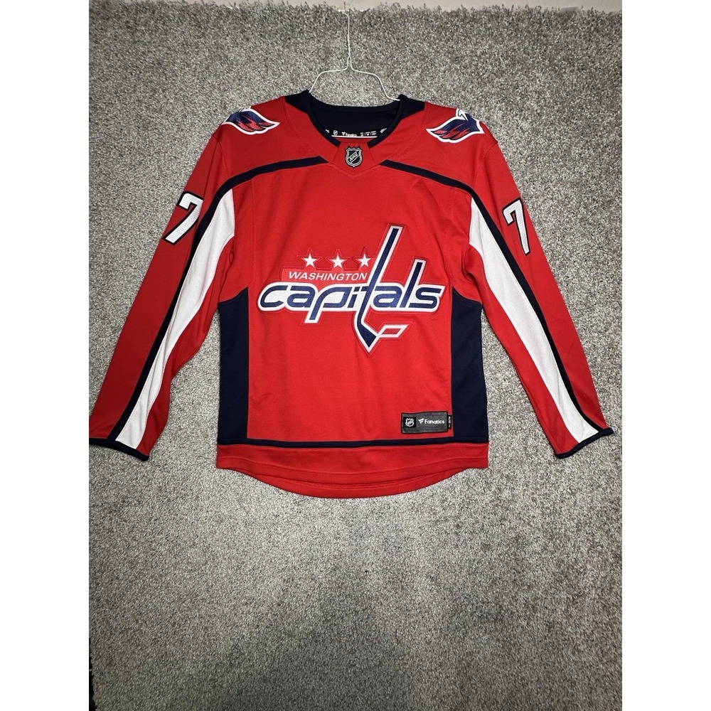 TJ Oshie 77 Capitals Jersey NHL Fanatics Red Mens XS